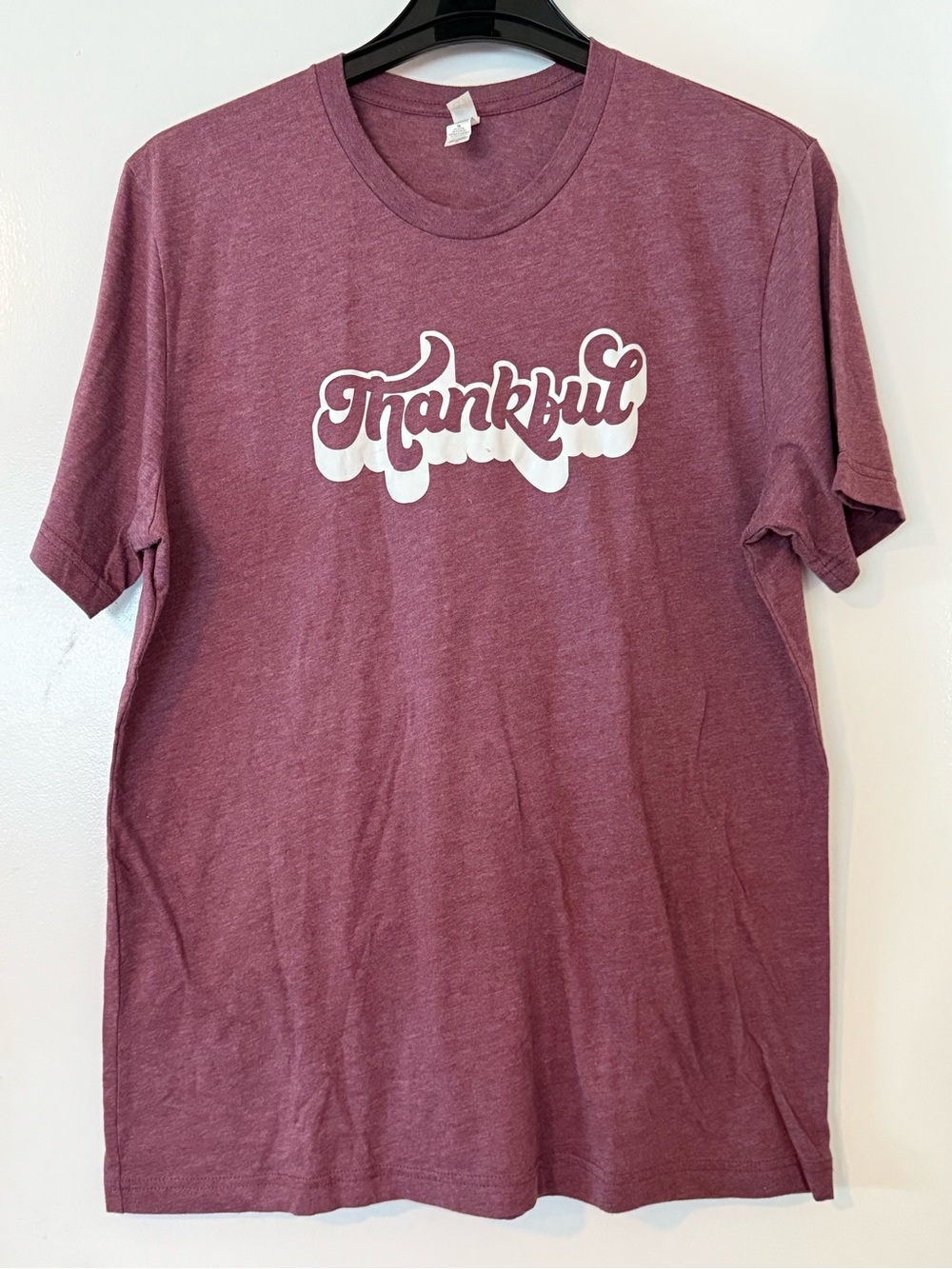 Bella Canvas Maroon 'Thankful' Short Sleeve Tee